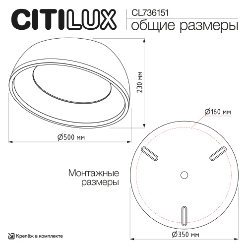 Citilux FLOOM CL736151 Светильник потолочный с пультом Чёрный+Золото фото 17