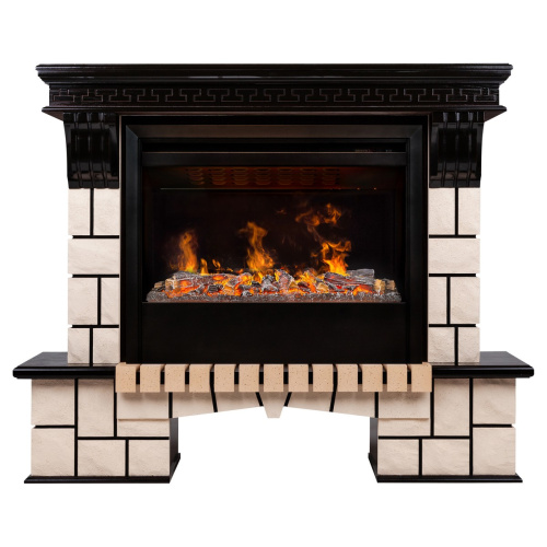 Электрокамин RealFlame Stone 26 AO античный дуб с очагом 3D Helios 26 SBG фото 2 Электрокамин RealFlame Stone 26 AO античный дуб с очагом 3D Helios 26 SBG фото 2