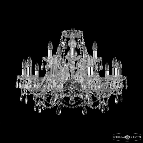 Люстра хрустальная 1411/10+5/240 Ni Bohemia Ivele Crystal (Богемия Ивеле Кристалл) Люстра хрустальная 1411/10+5/240 Ni Bohemia Ivele Crystal (Богемия Ивеле Кристалл)