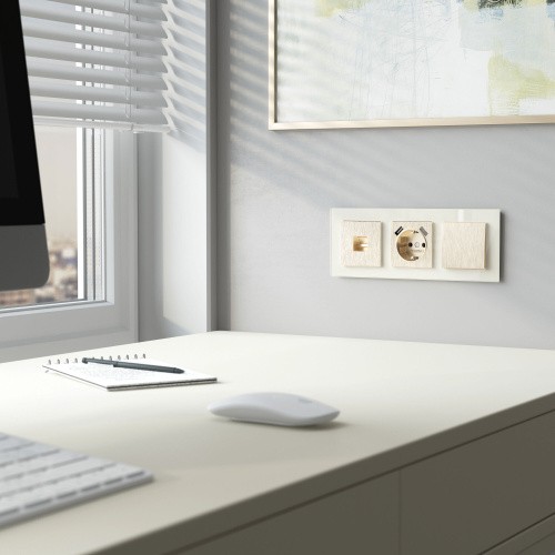 Выключатель одноклавишный (шампань рифленый) W1110010 фото 3