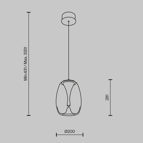 Подвесной светильник Maytoni MOD282PL-L8G3K фото 12