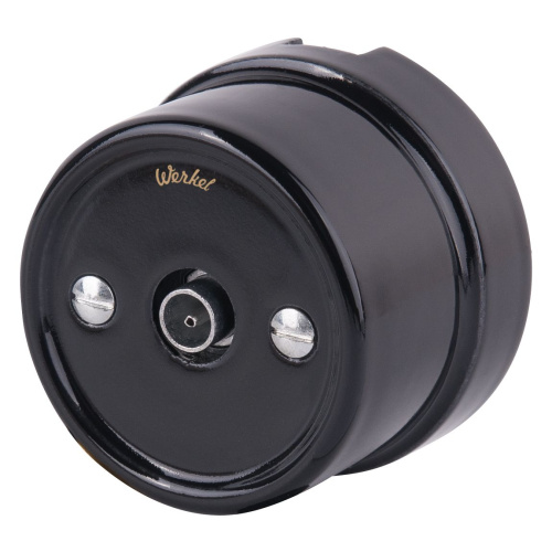 ТВ розетка  черный Ретро W5683008