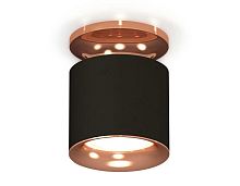 Комплект накладного светильника Ambrella light Techno Spot XS7402122 SBK/PPG черный песок/золото розовое полированное (N7930, C7402, N7015)