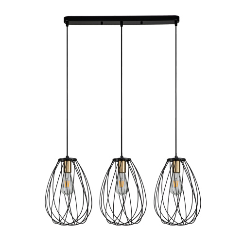 Подвесной светильник Escada 10180/3S E27*60W Black/Brass фото 5