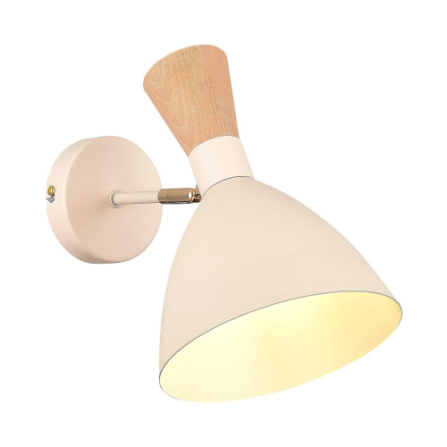 SLE1256-501-01 Светильник настенный Бежевый/Бежевый, Светлое дерево, Золотистый E14 1*40W VISTA фото 3