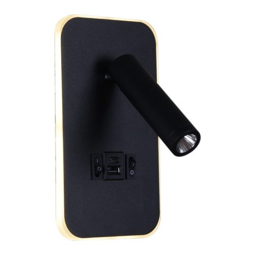 Настенный светодиодный светильник Reluce 86204-9.2-001KT LED12W+USB BK фото 7