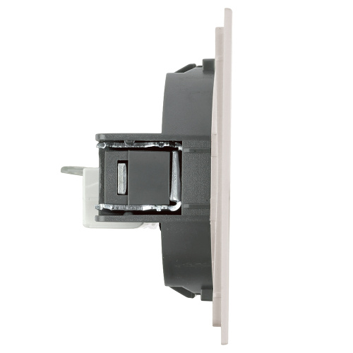 Розетка компьютерная 1-местная RJ-45 (механизм), STEKKER, серия Мия, RST00-3117-08, пудровый жемчуг фото 4