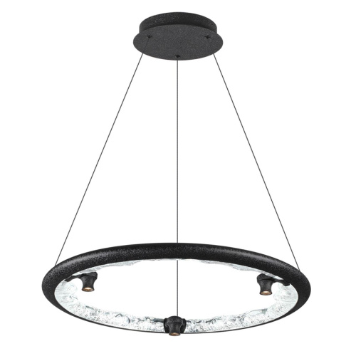 7001/44L HIGHTECH ODL25 000 Подвесной светильник черный ice crack/акрил разд. Вкл. с ПДУ IP20 LED 44W 1309Лм 3000/3800/4800K CRI > 90 CAYON фото 3