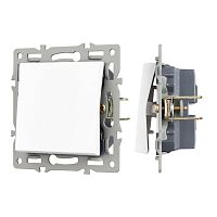 Механизм выключателя одноклавишный непроходной SWT-MK01-PL-WH (250V, 16A) Arlight 043710