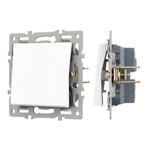 Механизм выключателя одноклавишный непроходной SWT-MK01-PL-WH (250V, 16A) Arlight 043710