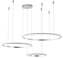 Люстра подвесная светодиодная хром LED 120Вт D40+60+80см Zortes RINGOLIGHT ZRS.33321.120F