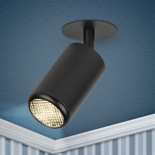 Светильник встраиваемый алюминиевый ЭРА KL106 BK под лампу MR16 GU10 черный матовый Б0061623 фото 10