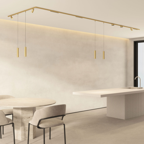 DK5744-SB Светильник для трека SHINE SPOT со светодиодом, D40*H200 кабель 1500мм, 48V DC, 8W, RA?90, 3000K, IP20, сатинированная латунь, алюминий фото 6