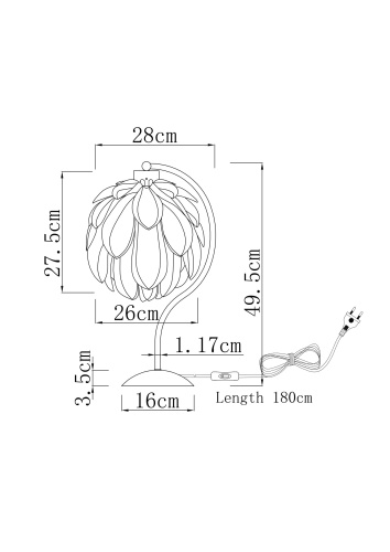 Лампа настольная Moderli V11012-T Flake фото 5 Лампа настольная Moderli V11012-T Flake фото 5