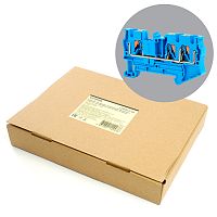 Зажим пружинный, 2-проводной проходной ЗНИ - 4 , JXB PT 4, синий LD572-2-40