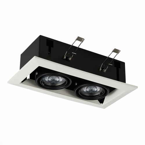 ST250.548.02 Св-к встр. Черный GU10 2*50W  L245xW126xH70 220V Без ламп Встраиваемые светильники фото 5