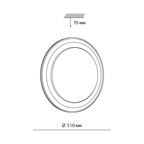 7630/EL PALE SN 000 Светильник пластик/белый/золотистый LED 72Вт с ДУ 3000-6300К D510 IP43 пульт ДУ SETTA фото 4 7630/EL PALE SN 000 Светильник пластик/белый/золотистый LED 72Вт с ДУ 3000-6300К D510 IP43 пульт ДУ SETTA фото 4