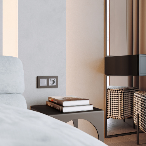 Рамка из поликарбоната на 2 поста Slab бронза софт W0022963 фото 2 Рамка из поликарбоната на 2 поста Slab бронза софт W0022963 фото 2