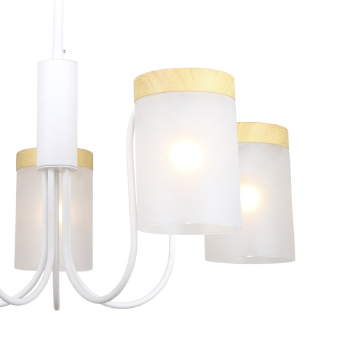 Светильник на штанге Escada 1172/5P E14*40W White/Wood фото 2 Светильник на штанге Escada 1172/5P E14*40W White/Wood фото 2