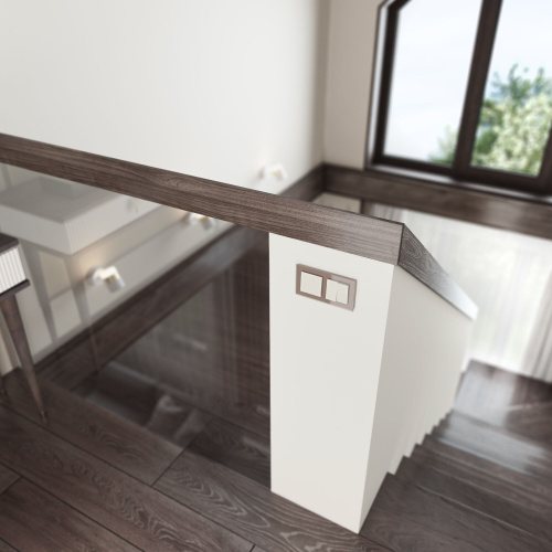 Перекрестный переключатель двухклавишный (слоновая кость) W1123003 фото 2