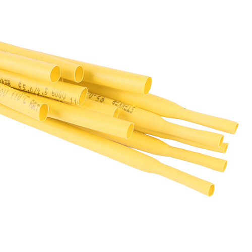 Термоусадочная трубка STEKKER 4,0/2,0 мм, длина 100 см., усадка 2:1, желтый HST-420-100YW фото 5
