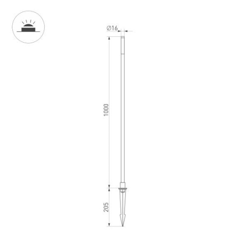 Ландшафтный светодиодный светильник Arlight KT-Canna-L1000-1W Warm3000 034163 фото 4