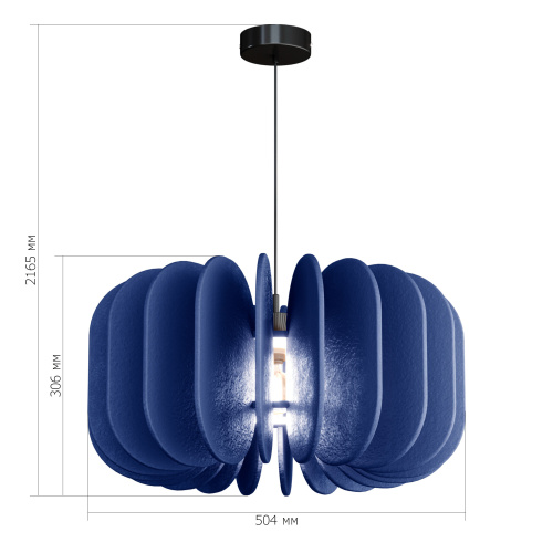 SL3004.403.01 Светильник подвесной ST-Luce Черный/Синий E27 1*60W SENTITO фото 2