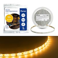 Светодиодная LED лента Feron LS603, 60SMD(2835)/m 4.8W/m 12V 5m желтый