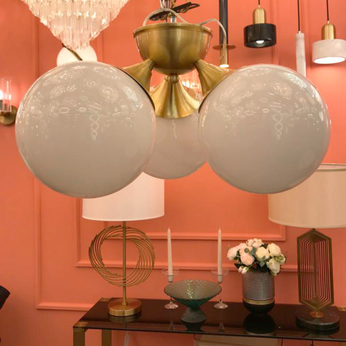 Потолочный светильник Cloyd TAOS-B FM3 / выс. 25 см - латунь (арт.10859)