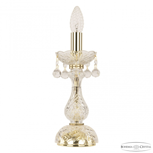 Настольная лампа с хрустальными подвесками 108L/1-27 G Bohemia Ivele Crystal (Богемия Ивеле Кристалл)