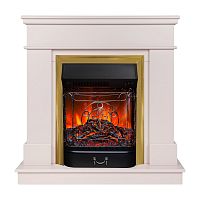 Электрокамин RealFlame Selena STD PN пудра с очагом Majestic Lux Brass