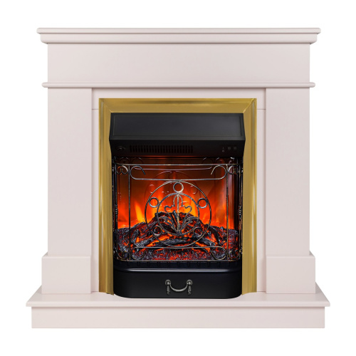 Электрокамин RealFlame Selena STD PN пудра с очагом Majestic Lux Brass Электрокамин RealFlame Selena STD PN пудра с очагом Majestic Lux Brass