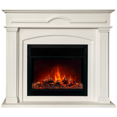 Каминокомплект MIRRA/ЛИМА Светло-бежевый с очагом Электроочаг MOONBLAZE LUX/МУНБЛЕЙЗ