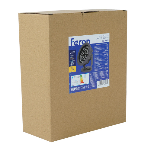 Светодиодный светильник ландшафтно-архитектурный Feron.One LL-403 185-235V 24W 2700K IP65 фото 11 Светодиодный светильник ландшафтно-архитектурный Feron.One LL-403 185-235V 24W 2700K IP65 фото 11