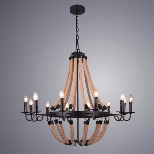 Подвесная люстра Arte Lamp MARSIGLIA A8956LM-12BK фото 2