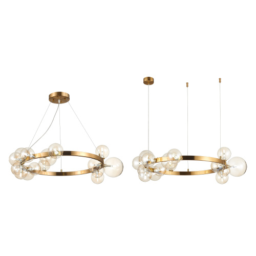 SL1165.303.15 Светильник подвесной ST-Luce Бронза/Коньячный G4 15*5W NECTON фото 4