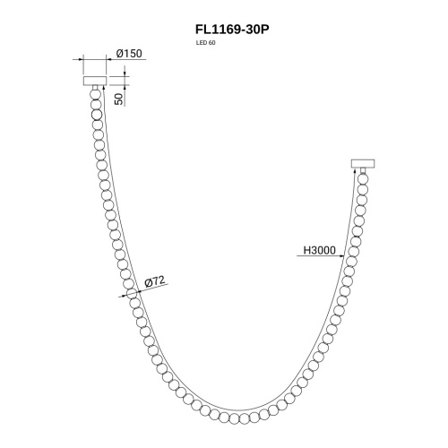 Люстра подвесная Adorno FL1169-30P фото 3 Люстра подвесная Adorno FL1169-30P фото 3
