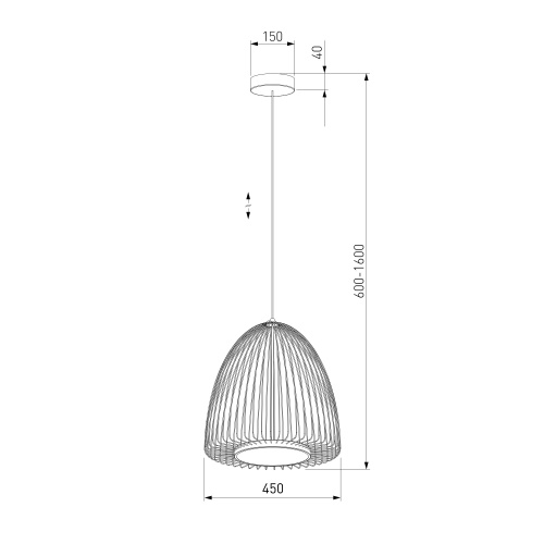 Подвесной светодиодный светильник 40010/1 LED черный фото 7