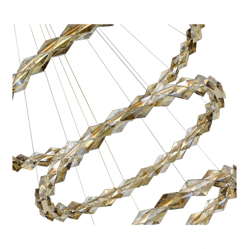 SL6009.203.03 Люстра подвесная ST-Luce Золотистый/Прозрачный,Янтарный LED 1*75W 3000K DIAMANTA фото 3