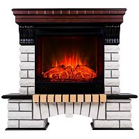 Каминокомплект COUNTRY/БРУКЛИН Античный дуб с очагом Электроочаг EVRIKA 25.5