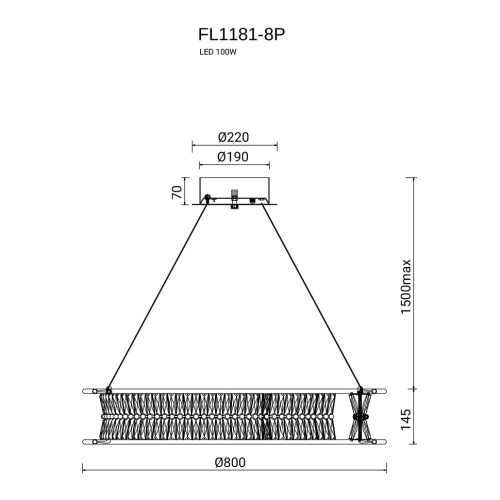 Люстра подвесная Sacrement Gold FL1181-8P фото 7 Люстра подвесная Sacrement Gold FL1181-8P фото 7