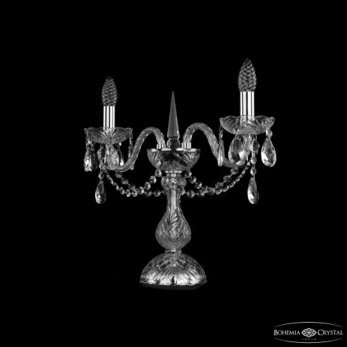 Настольная лампа с хрустальными подвесками 1402L/2/141-39 Ni Bohemia Ivele Crystal (Богемия Ивеле Кристалл) Настольная лампа с хрустальными подвесками 1402L/2/141-39 Ni Bohemia Ivele Crystal (Богемия Ивеле Кристалл)