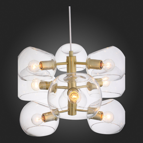 SL434.203.09 Люстра подвесная ST-Luce Латунь/Прозрачный E14 9*40W CALMARE фото 3