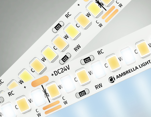 Светодиодная лента 24В 2835 240Led 18Вт/м CCT 3000K-6500K IP20 5м фото 3 Светодиодная лента 24В 2835 240Led 18Вт/м CCT 3000K-6500K IP20 5м фото 3