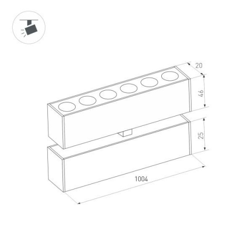 Трековый светодиодный светильник Arlight Mag-Dots-Fold-25-S1004-30W Warm3000 034232 фото 2