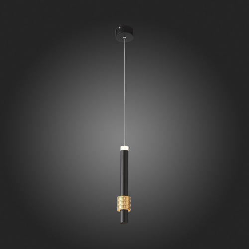 SL1591.403.01 Светильник подвесной ST-Luce Черный, Анодированный золотой/Черный LED 1*6W 3000K Подвесные светильники фото 2