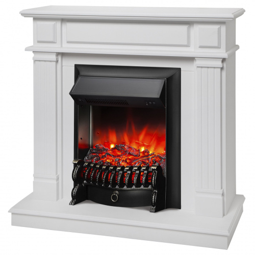 Электрокамин RealFlame Rodos WTM белый матовый с очагом Fobos Lux Black Электрокамин RealFlame Rodos WTM белый матовый с очагом Fobos Lux Black
