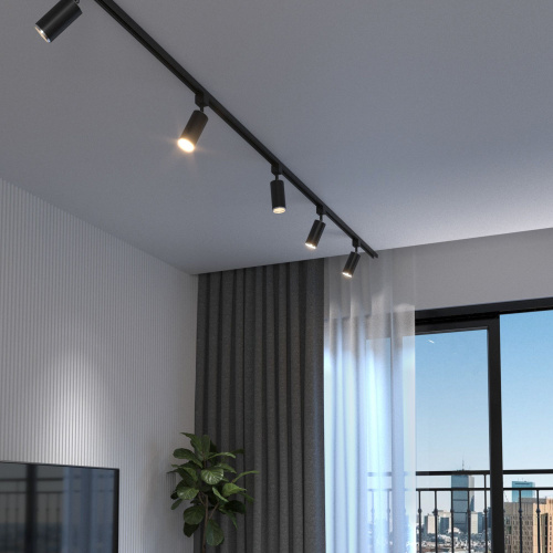 Трековый светильник для однофазного шинопровода Svit GU10 Черный/хром MRL 1013 фото 4 Трековый светильник для однофазного шинопровода Svit GU10 Черный/хром MRL 1013 фото 4