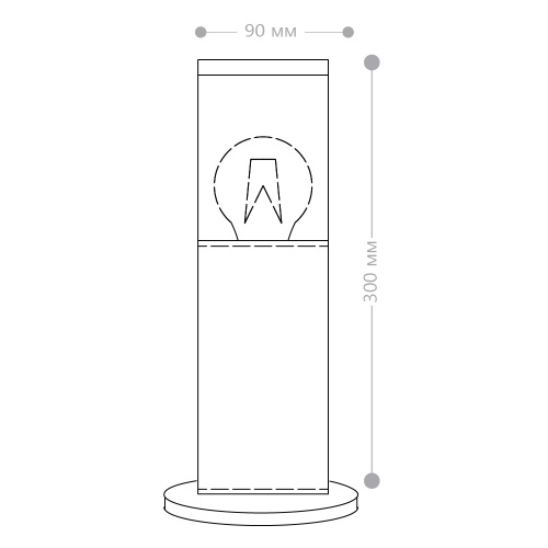 Светильник садово-парковый Feron DH1303, столб,  E27 230V, черный фото 5
