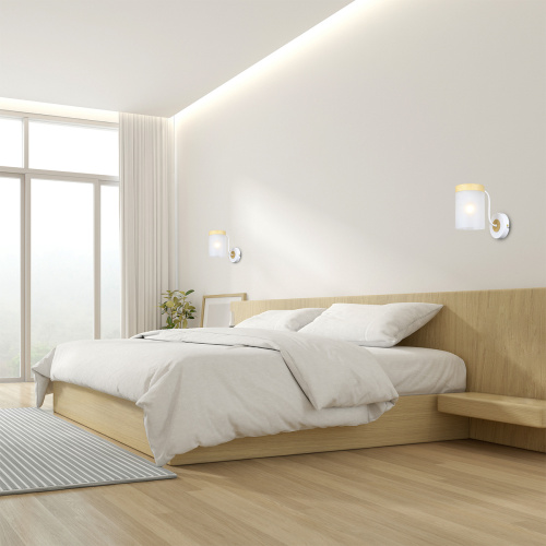 Настенный светильник Escada 1172/1A E14*40W White/Wood фото 2